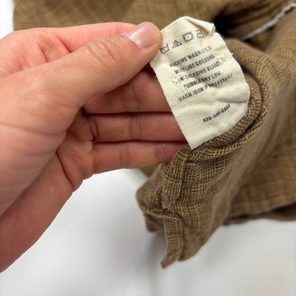 Buck Mason Camp Loop Collar Linen Blend Button Up Short Sleeve Shirt Men's Large - Picture 11 of 12